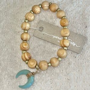 New wood bead stretch bracelet